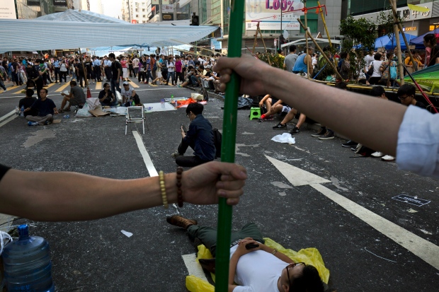 Hong Kong protests quiet after intense week