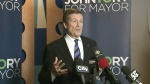 Mayoral candidate John Tory speaks with reporters about his plan to invest in the Toronto Community Housing Corporation repair backlog. 