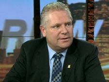 Toronto city Coun. Doug Ford speaks to CP24's Stephen LeDrew on Thursday, Feb. 9, 2012.