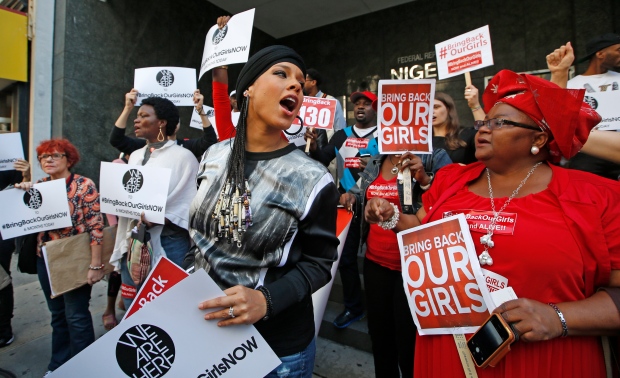 Alicia Keys protests for missing school girls