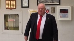 Rob Ford is spotted at an advance polling station in Ward 17 on Saturday. (Instagram/marisaiacobucci)