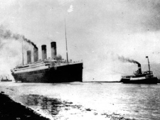 In this April 10, 1912 file photo, the Luxury liner Titanic departs Southampton, England, for her maiden Atlantic Ocean voyage to New York. An expedition team using sonar imaging and robots has created what is believed to be the first comprehensive map of the entire Titanic wreck site on the bottom of the North Atlantic Ocean. The luxury passenger liner sank about 375 miles south of Newfoundland, Canada, after striking an iceberg on its maiden voyage from England to New York on April 15, 1912, killing more than 1,500 people. (AP Photo)