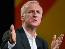 In this April 11, 2011 file photo, director James Cameron speaks at the National Association of Broadcasters convention in Las Vegas. Cameron said on Thursday, March 8, 2012, he plans to take a submersible craft down 7 miles to the world's deepest point in the Mariana Trench, in the Pacific Ocean 200 miles southwest of Guam. The journey later this month reportedly would be the deepest solo dive ever, breaking Cameron's own record set this week, when he descended 5 miles off the coast of Papua New Guinea in the South Pacific. (AP Photo/Julie Jacobson)