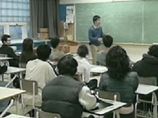 A classroom is shown in this file photo. 