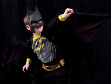 Jakub Jakubowski poses while dressed as Batman at the Wizard World Toronto Comic Con fan festival in Toronto on Saturday, March 19, 2011. (THE CANADIAN PRESS/Darren Calabrese)