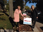 Ward 16 Councillor Karen Stintz (left) stands alongside Ward 16 candidate Christin Carmichael Greb in this photo posted to Twitter Thursday morning. (Twitter/‏@CarmichaelGreb)