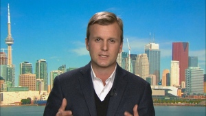Toronto city council candidate Joe Cressy is seen in the CP24 studio on Friday, Oct. 24, 2014. 