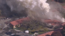 Firefighters battling blaze at Whitby nursing home