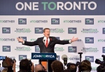 John Tory speaks to supporters after winning the Toronto mayoral election in Toronto on Monday, Oct. 27, 2014. (The Canadian Press/Nathan Denette)