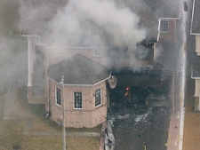 Fire caused extensive damage to a home near Vellore Woods Boulevard and Major Mackenzie Drive in Vaughan on Thursday, March 15, 2012. 