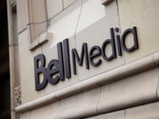 The Bell Media logo is displayed on a building in Toronto in this handout photo. (THE CANADIAN PRESS/HO, Bell Media - Darren Goldstein)