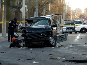 A 24-year-old man was killed in a crash on Mount Pleasant Road, near Stibbard Avenue, on Tuesday, April 3, 2012.