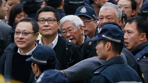 Hong Kong protest leaders turned away by police after trying to ...