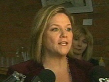 Ontario NDP Leader Andrea Horwath speaks with reporters Saturday. (CP24)