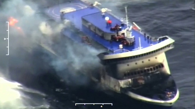 Greek ferry fire, Greece