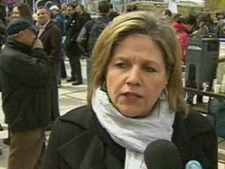 NDP Leader Andrea Horwath speaks with CP24 Saturday. (CP24)