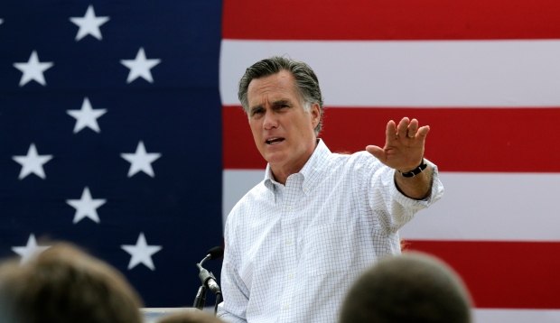 Mitt Romney at a farm in Stratham, N.H.