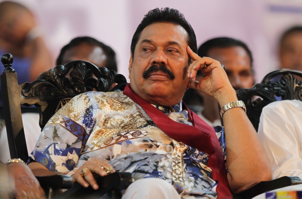 Former Sri Lankan president Mahinda Rajapaksa