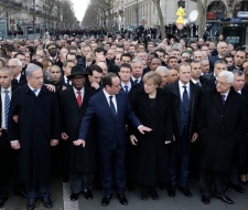 World leaders Paris unity march