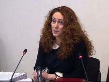 Former News of the World editor Rebekah Brooks gives evidence to Britain's media ethics inquiry in central London on Friday, May 11, 2012, in this image from television. (AP Photo)