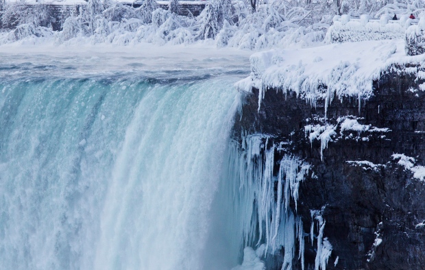 Niagara Falls in winter frozen