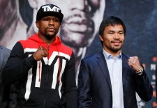Boxers Floyd Mayweather Jr. and Manny Pacquiao