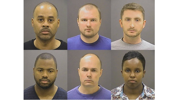 Six Baltimore police officers indicted