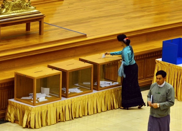 Myanmar's opposition leader Aung San Suu Kyi