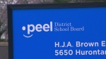 A Peel District School Board sign is shown in this undated photo.
