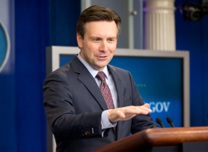 White House press secretary Josh Earnest speaks to the media during the daily briefing in the Brady Press Briefing Room of the White House in Washington, Tuesday, Oct. 20, 2015. Earnest commented on the election of Justin Trudeau as Canada's next prime minister. (AP Photo/Pablo Martinez Monsivais)