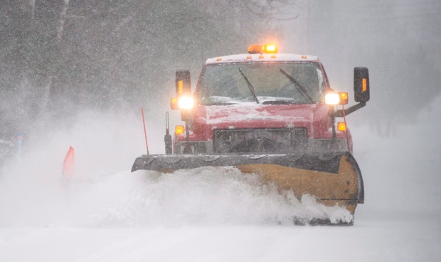 Snow plow in Quebec