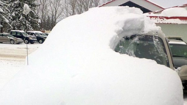 Snow Covered car