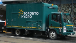 A Toronto Hydro truck is shown in this file photo. (Chris Fox/CP24.com)