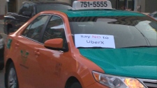 Taxi protest against Uber