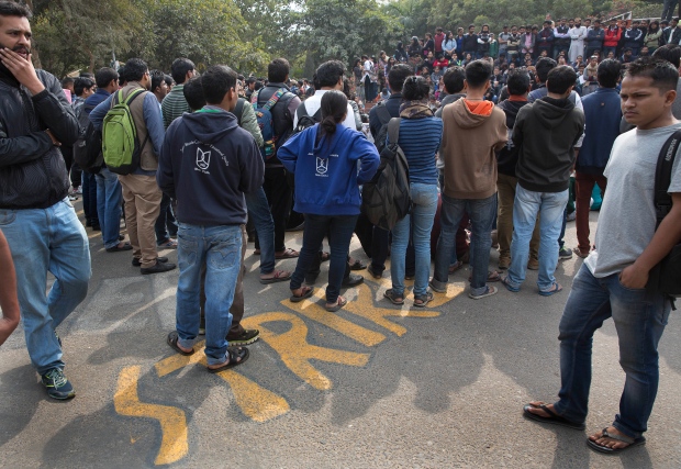 students, arrest, India, university 