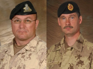 Warrant Officer Gaetan Roberge and Sgt. Gregory John Kruse were killed by a roadside bomb attack in southern Afghanistan on Saturday, Dec. 27, 2008, along with an Afghan police officer and a local interpreter. (THE CANADIAN PRESS / DND)