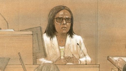 Cindy Ali appears in a Toronto courthouse 