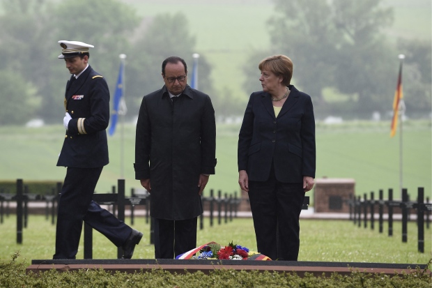 Hollande,  Merkel