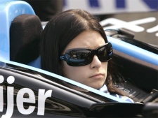Danica Patrick sits in her car on the final day of practice for the Indianapolis 500 auto race at Indianapolis Motor Speedway in Indianapolis, May 25, 2007.  (AP / Rob Carr)