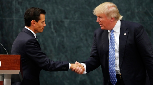 Pena Nieto and Trump in Mexico City