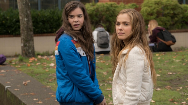 This image released by STX Films shows  Hailee Steinfeld, left, and Haley Lu Richardson from the film, "The Edge of Seventeen." (Murray Close/STX Films via AP)