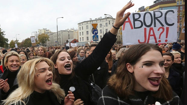 Poland, abotion, protest, 