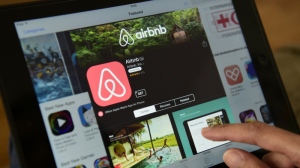 Airbnb on a tablet
