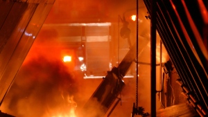 Mississauga, tractor-trailer, fire,