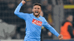 In this Tuesday, Nov. 26, 2013 file photo, Napoli's Lorenzo Insigne celebrates scoring his side's first goal during the Champions League group F soccer match between Borussia Dortmund and SSC Napoli in Dortmund, Germany. (AP Photo/Martin Meissner, File)