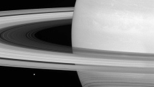 Saturn and moon