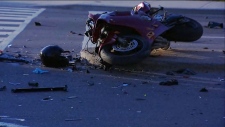 Motorcycle crash North York