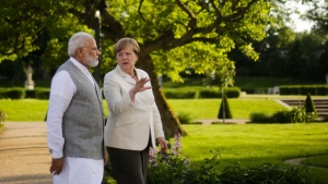 Angela Merkel and Narendra Modi