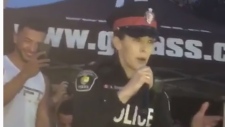 Rapping cop