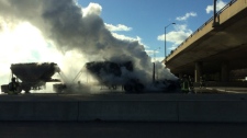highway 427 truck fire